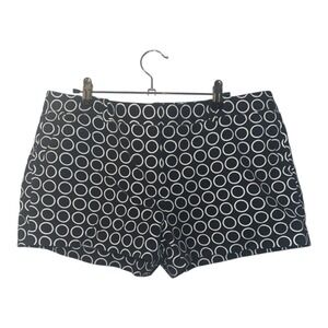 Michael Kors Blue/White Patterned Mini Shorts, Size 12